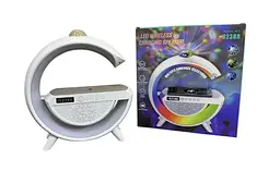 Настільна смарт-лампа-нічник 3 в 1 RGB G2388 з бездротовою зарядкою ∙ Багатофункціональний нічник Bluetooth колонка RGB 2388