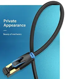 Патч-корд Vention CAT8 SSTP Ethernet 2 м Black (IKABH) - мініатюра 2