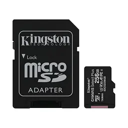 Карта пам’яті miсroSDXC 256GB Kingston TransFlash Memory Card з SD-адаптером class 10 A1 Canvas Select Plus (SDCS2/256GB) (090-00213)