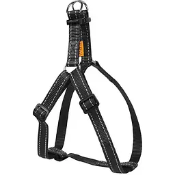 Шлея для собак Dog Extremе, регульована, нейлон, 50-80х2 см, чорний (6671)