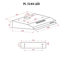 Витяжка плоска PERFELLI PL 5144 I LED - мініатюра 12