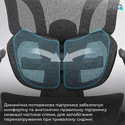 Офісне крісло GamePro OfficePro OC950B Black (OC950B) - мініатюра 7