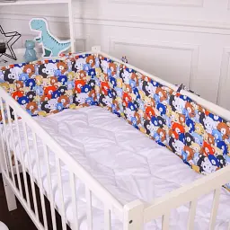 Суцільний борт в ліжечко MirSon Kids Time 20-0032 Colored bears 30х180 см (2200009664847) - мініатюра 4