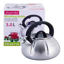 Чайник зі свистком Kamille KM-0671A 3л чорний - мініатюра 5