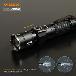 Портативный светодиодный фонарик Videx VLF-A105Z, 1200Lm 5000K (26567-000) - миниатюра 5