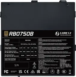Блок живлення Lian Li RB0750B 750W 80+ Bronze Black (G9P.RB0750B.B000.EU) - мініатюра 2