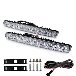 Денні ходові вогні ДХО Elegant / 278x25x23 мм / 12W x 12SMD / Білі 2 шт.
