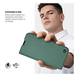 Чехол-книжка для TECNO Spark Go 1 (KL4), OneFold Case, зеленый, из экокожи (PU) и TPU, с магнитом, с подставкой и отделением для карт, трансформируется в подставку, противоударный, защита всего корпуса, ArmorStandart (ARM81237) - мініатюра 5