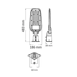 Світильник вуличний LED ROCKET-30 6400K - мініатюра 2