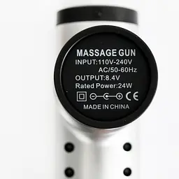 Масажний пістолет — ручний масажер перкусійний 24W "Fascial Gun YX-908" Сірий, електромасажер (NS) - мініатюра 8
