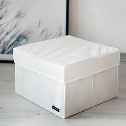 Короб  ORGANIZE  для іграшок та настільних ігор L з кришкою - 30*30*20 см (білий) - мініатюра 2