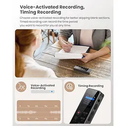 Цифровий bluetooth диктофон ZOOAOXO V200 64 ГБ чорний - мініатюра 6