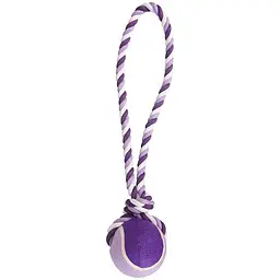 Flamingo Cotton Rope With Tennis Ball фламинго коттон роуп мяч на канате іграшка для собак L