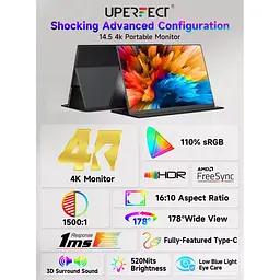 Портативний монітор UPERFECT 14.5" 4K 60Hz [171114] - мініатюра 2