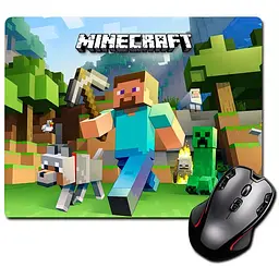 Ігрова поверхня Nextprint Стів з Кіркою Майнкрафт Minecraft 220 х 180 мм (584)