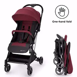 Прогулянкова коляска Kinderkraft Indy Burgundy - мініатюра 4