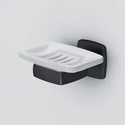 Мильниця Am.Pm Gem скляна настінна black A9034222, Чорний матовий - мініатюра 3
