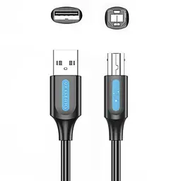 Кабель USB 2.0 AM-BM, 1.5м, 480Mbps Printer PVC черный Vention - миниатюра 2