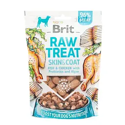 Ласощі для собак Brit Raw Treat freeze-dried Skin and Coat для шкіри та вовни, риба та курка, 40 г - мініатюра 5