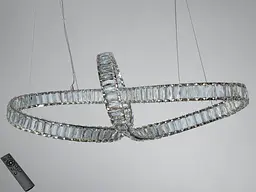 Підвісна LED-люстра Diasha D8861/800x300CH, кришталева спіраль 82 см, хром, 85 W, пульт ДК - мініатюра 2