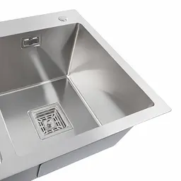 Кухонна мийка Platinum Handmade HDB з нержавіючої сталі 3.0 мм прямокутна 80x45 см сіра (SP000039679) - мініатюра 3