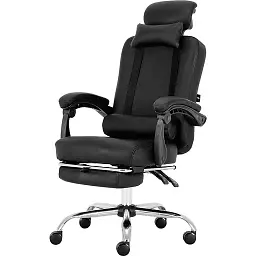 Офісне крісло GT Racer X-8002, чорне (X-8002 Black) - мініатюра 2