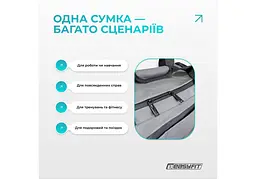 Спортивна сумка-рюкзак EasyFit BackBag 28 л (EF-8003-GY) - мініатюра 7