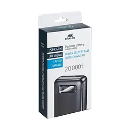 Універсальна мобільна батарея 20000 mAh, Rivapower VA1082, Black, 65 Вт RivaCase teh0027608 - мініатюра 9