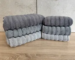 Набір турецьких махрових рушників Cestepe MicroCotton Premium 3 штуки 50x90 + 3 штуки 70х140 Ezgi 9 щільність 600 г/м2 - мініатюра 5