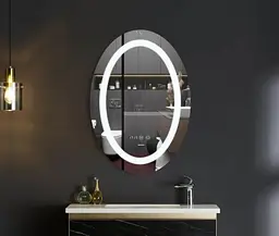 Дзеркало Mixxus Plain MV02-50x70 (годинник, LED-підсвічування, антизапотівання) (MI6010) - мініатюра 4