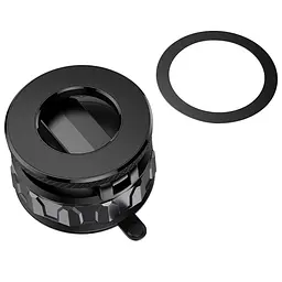 Автотримач Borofone BH140 Gloria Vacuum Suction Magnetic (center console) Black/Metal gray - мініатюра 7