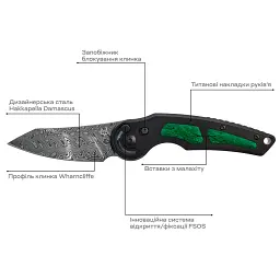 Ніж Fox Jupiter Titanium Malachite - мініатюра 8