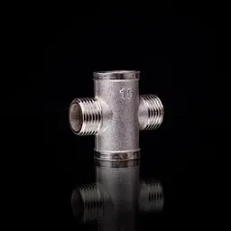 Хрестовина Lexline НК4603-ВН 1/2" ВНВН посилена нікельована латунь 30412 - мініатюра 2