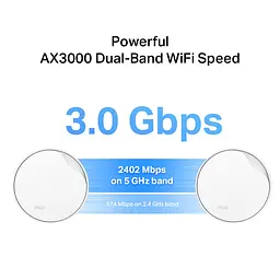 TP-Link Маршрутизатор DECO X50 PoE 1PK AX3000 1xGE LAN/WAN 1x2,5GE LAN/WAN MU-MIMO OFDMA MESH - мініатюра 8