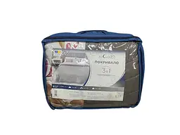 Покривало ARCLOUD 180*210 DOUBLE FACE Braun +Printed 10022-9 ZIGZAG BIG сумка