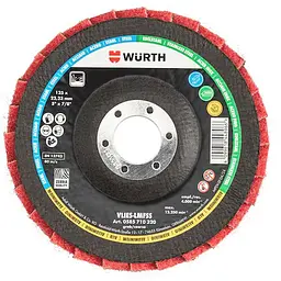 Диск пелюстковий Wurth Red Perfect 3D Coarse Zebra флісовий D125 22.23 мм (0585710320)