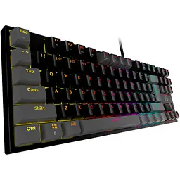 Клавіатура Fantech Atom MK876 Red Switch Gray [MK876GR] [115621] - мініатюра 2