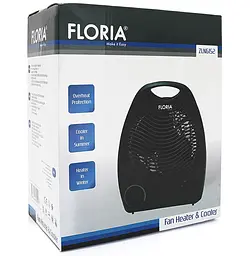 Тепловентилятор спіральний Floria ZLN6152 3 режими 1000/2000 Вт Black - мініатюра 4