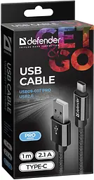 Кабель USB 2.0 AM-Type-CM, 1.0 м, чорний, 09-03T PRO Defender - мініатюра 4