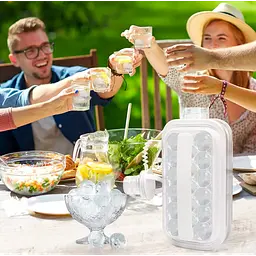 Силіконова форма для льоду на 17 кульок у вигляді пляшки біла ICE CUBE TRAY - мініатюра 4