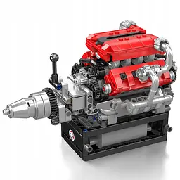 Конструктор двигун Mould King Ferrari V8 моторизований восьмициліндровий для дітей та дорослих мотор 750 деталей - мініатюра 2