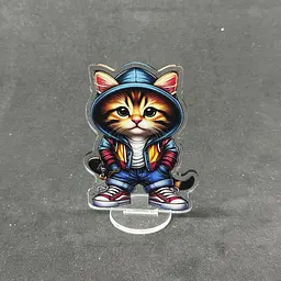 Акрилова колекційна фігурка Chibi Котик 10 cм