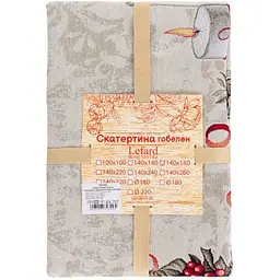 Скатертина новорічна Lefard Home Textile Kris lurex гобеленова 100х100 см (732-311) - мініатюра 4