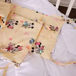 Суцільний борт в ліжечко MirSon Kids Time 20-0043 Green Mikey Mouse 30х180 см (2200009666391) - мініатюра 3