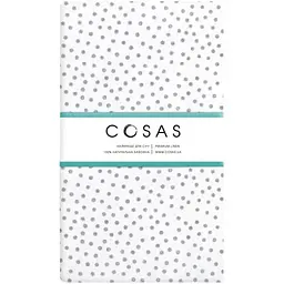 Простирадло Cosas полуторне 155х240 grey blots, білий (GreyBlots_155s)
