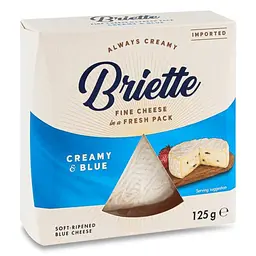 Сир Briette Creamy & Blue з блакитною пліснявою 125 г