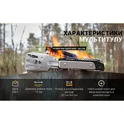 Мультитул для барбекю Roxon S601, рожевий - миниатюра 17