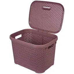 Кошик Diomedea з кришкою 44.5x33.6x31 см 30 л темно-пудровий (К14-803)  - мініатюра 3
