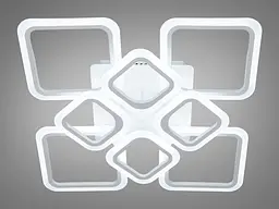 Люстра стельова LED Diasha HA8060/4+4WH з ІЧ пультом, 105W, сучасний стиль для вітальні, спальні, кухні, офісу - мініатюра 2