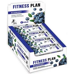 Протеїновий батончик VALE (Fitness Plan Muesli Bar) — 30 × 25 г, bluberry